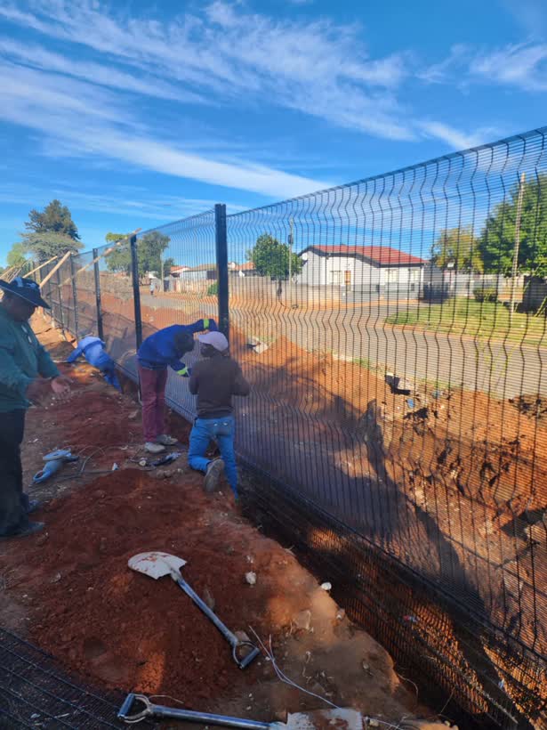 Clearview mesh security fencing installation